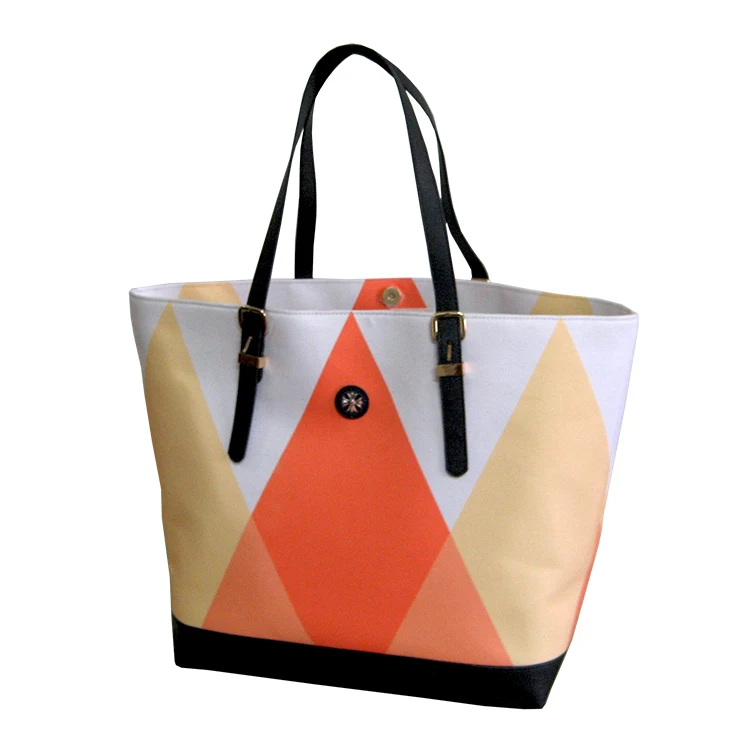 orange and blue purse