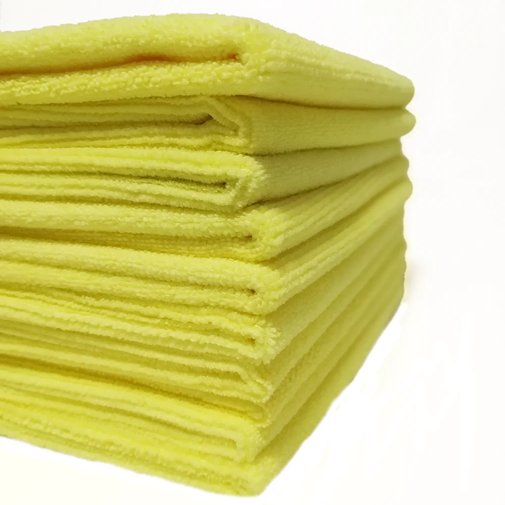 Yellow 3m Microfiber Cleaning Cloth Car Wash Towel 100 Pack 40 *40 Cm