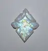 Rainbow moonstone cabochon square hand-carved loose gemstone