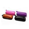 Colorful high quality compression zipper leather sunglasses case