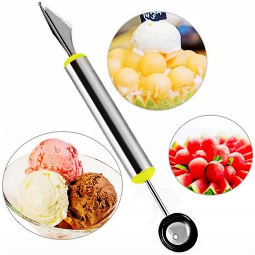 Stainless Steel Dual End Melon Baller Fruit Carving Knife Scoop Carving Tool