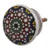 Handmade Decorative Colorful Round Ceramic Porcelain Door Knob Paris Clocks Cabinet Pulls Knob