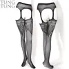 lace garter belts tight floral pattern sexy black pantyhose