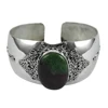 Victorian ruby zoisite gemstone bangle handmade india 925 sterling silver jewelry bangles