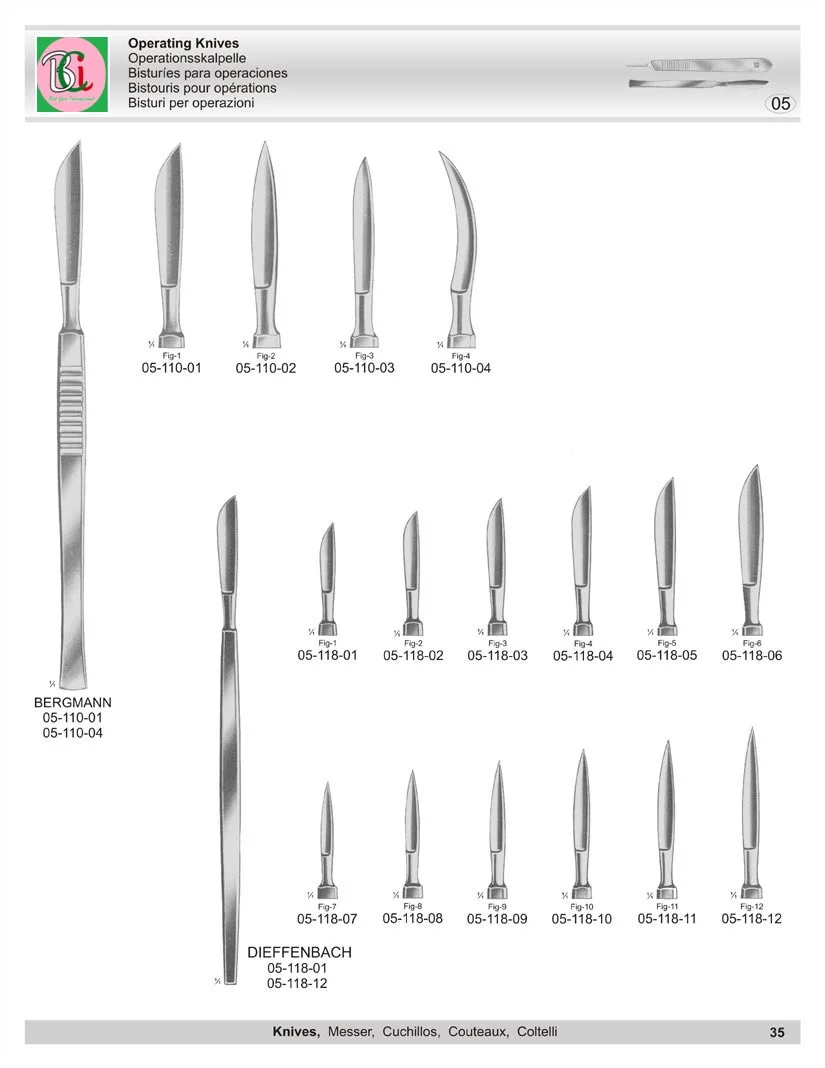 Liston Amputation Knives Buy Resection Knives Langenbeck Resection