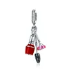 Qings Makeup Charms OEM/ODM Sterling Silver Zircon Lipstick Charm Pendant With High Quality