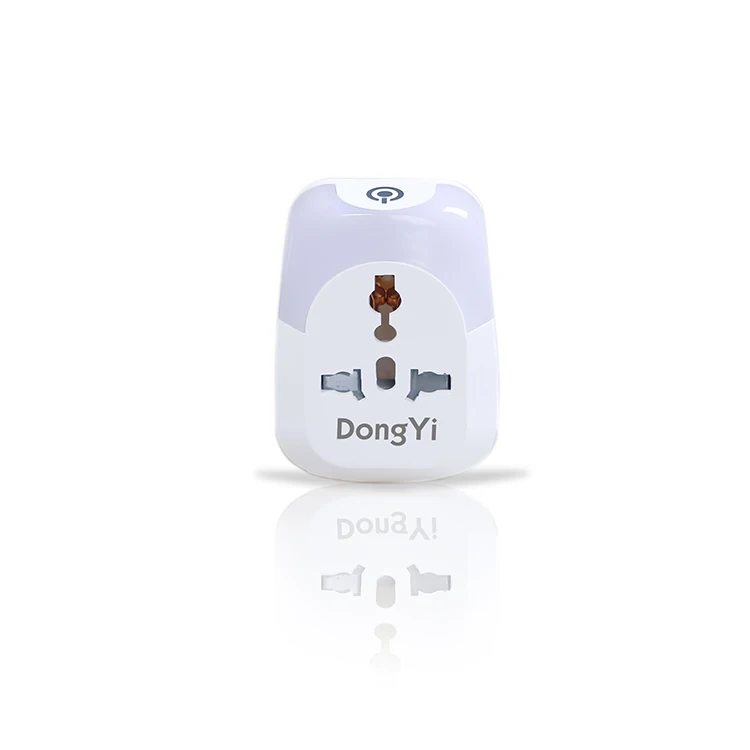 
UK British plug Travel adapter with touch mode sensor 3 brightness LED night light 