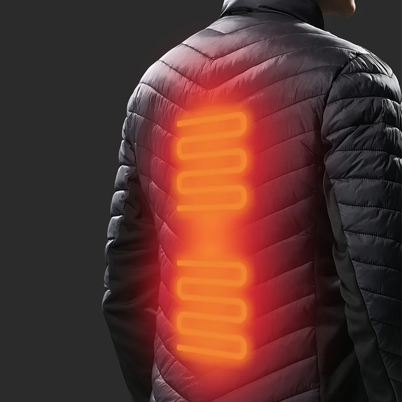 

stay warm travel carbon fiber battery heated winter jackets