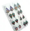 Coral,Turquoise,Lapis Lazuli nepali work earring silver plated