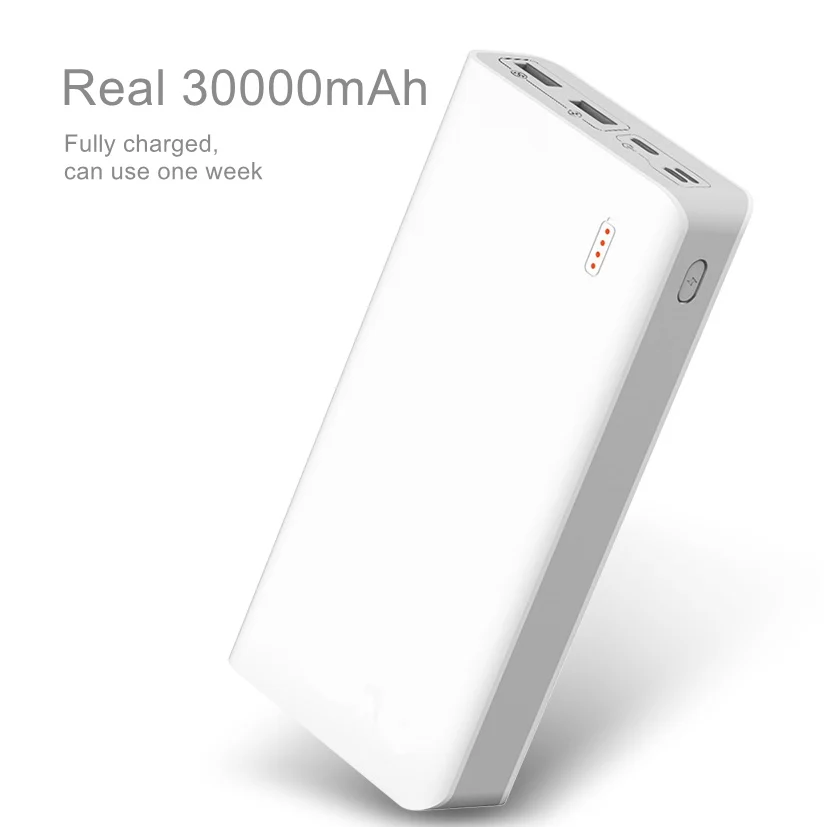 2019 cheap 30000mah real high capacity power bank compact slim battery charger power banks KD-244