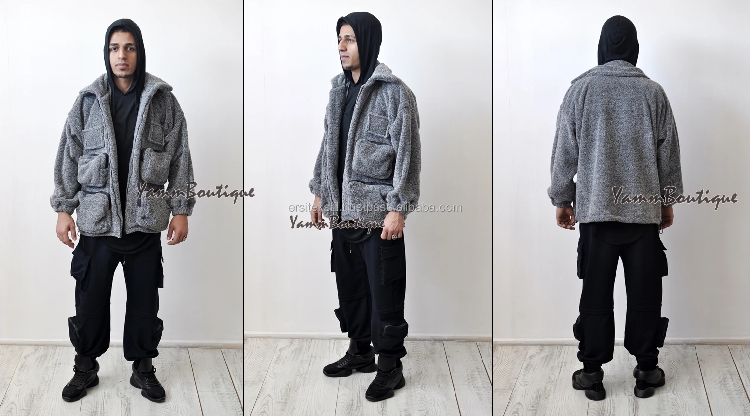 Men Hooded Denim Jacket Casual Hoodies Coat Casual Streetwear Outwear Plus  Size