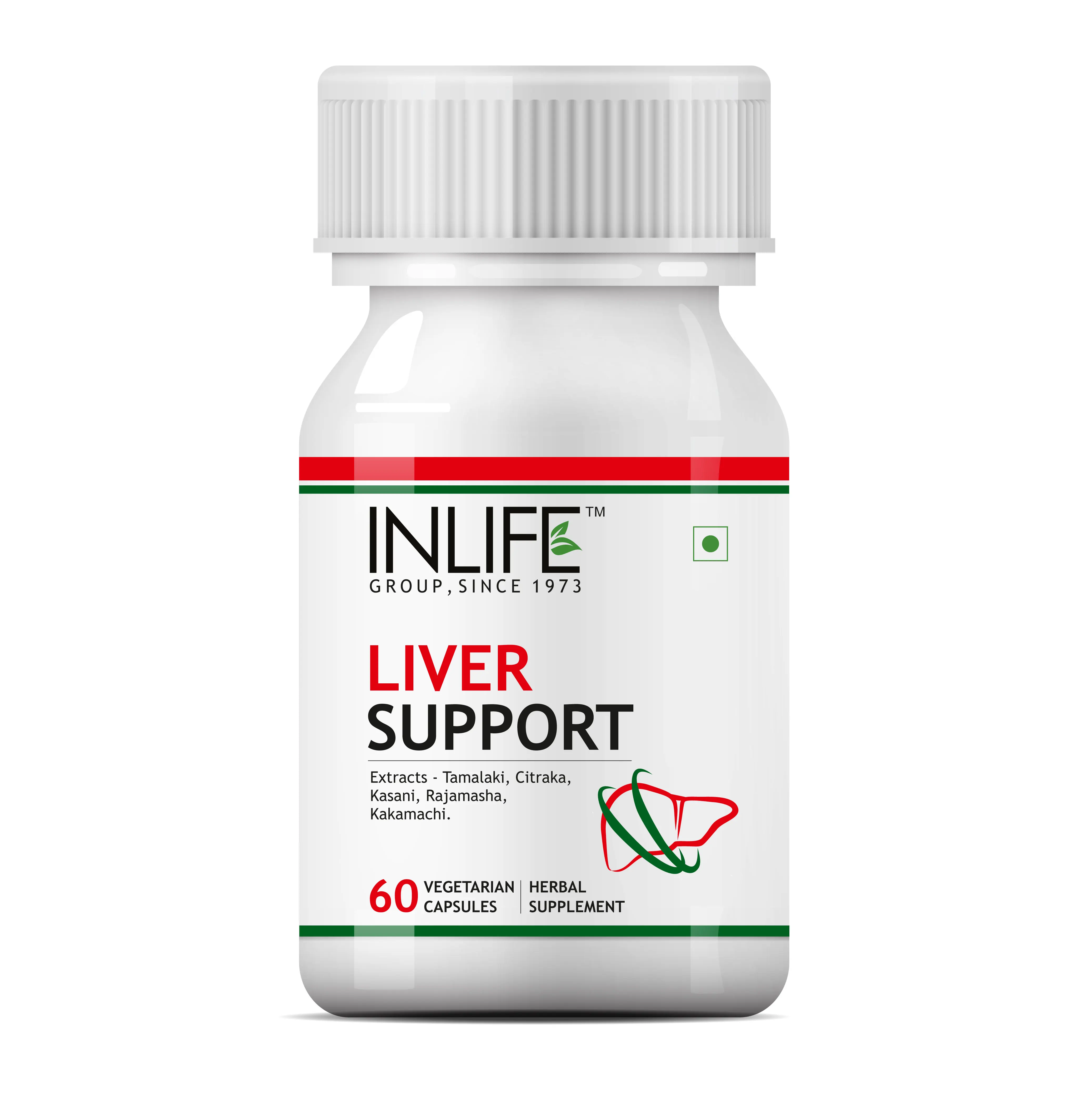 
INLIFE Ayurvedic Herbal Liver Cleanse Detox Active Support Ayurvedic Medicine   60 Vegetarin Capsules 