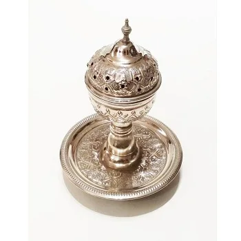 Silver Moroccan Incense Burner Moroccan Royal Luxurious Authentic ...