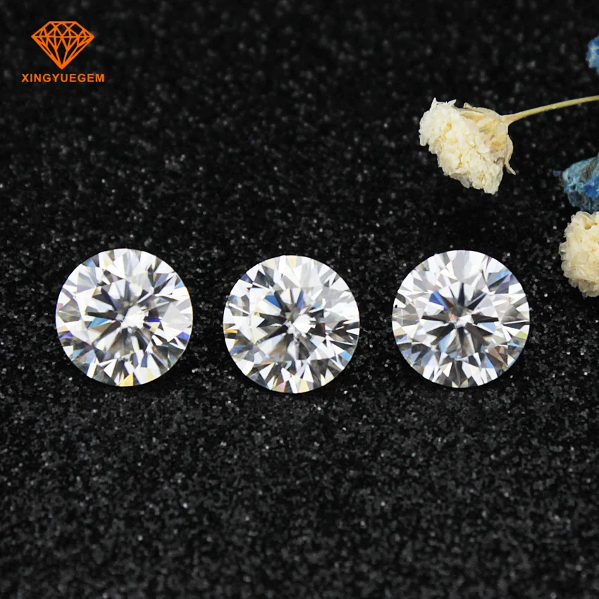 

6.5mm EF Quality Diamond Test Positive Gems 1ct Jewelry Stone Moissanite Synthetic Brilliant Cut White VVS
