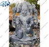 Black Marble Polished Five Face Sitting Praying Hanuman Statue
