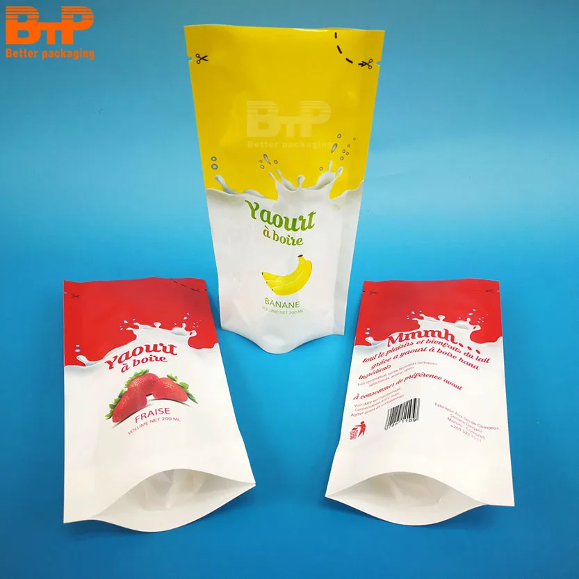 200ml Custom Printed Stand Up Plastic Juice Pouch Energy Gel Milk Drink Sachets Buy Drink