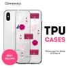 2018 Best Sellers Transparent tPU Mobile Wallet Case for iPhone X 10 Plus with Marsala Design Printing Wholesale Custom