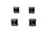 High Quality plating ABS button abs shank button shiny square shank abs button