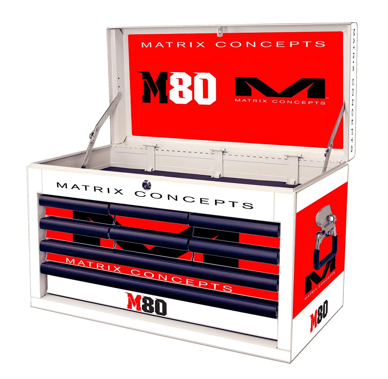 Buy Matrix Concepts M80 812 M80 Race Series White/Red 8 ...
