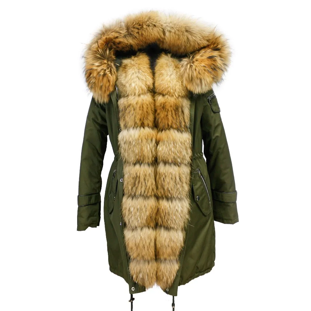Turkey Women's Fur Coats Detachable Hooded Collar Trim Real Fox Fur