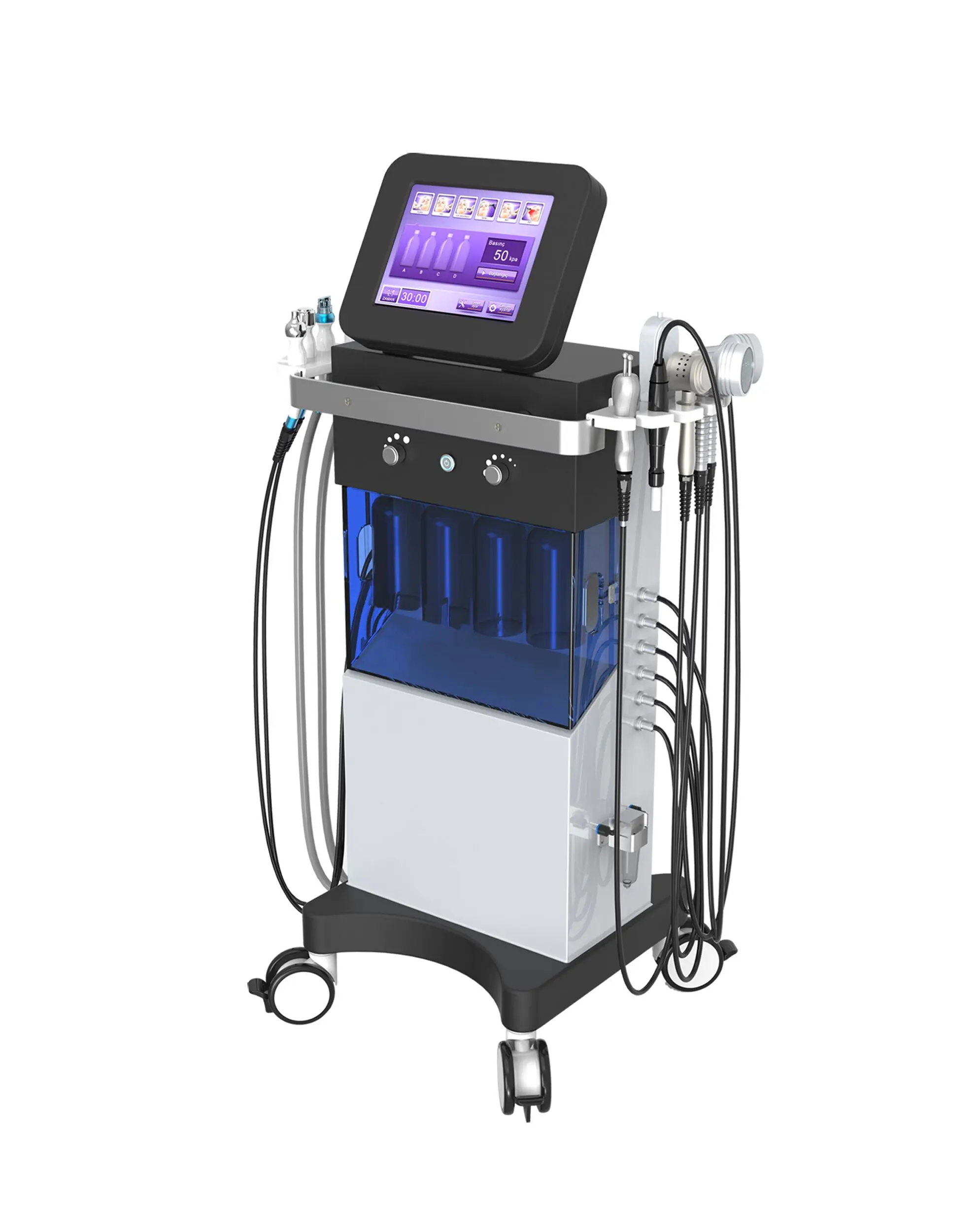 

10 in 1 Beauty Salon Facial Care Hydra dermabrasion machine, Blue/white