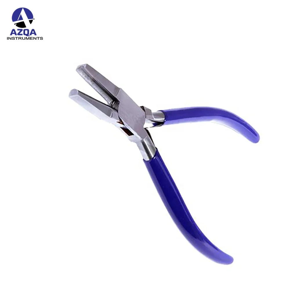 Stainless Steel Blue PVC Grip Handle Professional Pliers Jewelry Hand Tools High Carbon Supplies