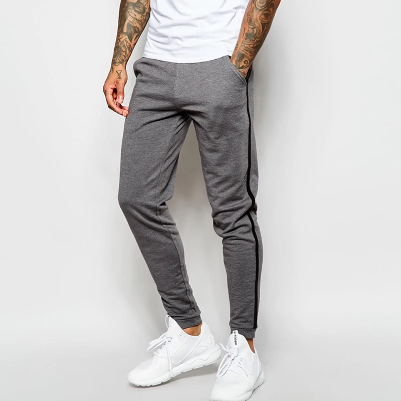 mens jogger pants with stripe