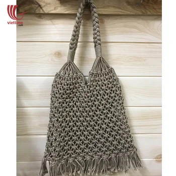 macrame hobo bag