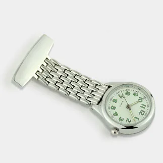 
metal heartshaped nurse watch with shining crystal stones 