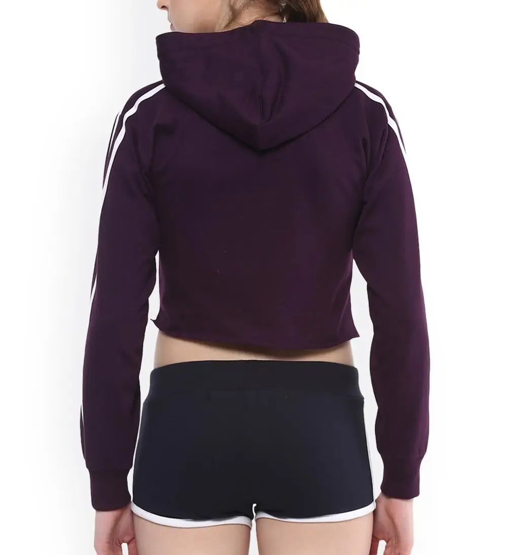 purple crop sweatshirt