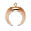 Wholesale crescent pendant with one loops super hot horn shape monalisa crescent