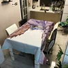 Unique Custom Tablecloths Oil Painting On Canvas Street of European City London Paris Artwork Table Covers for Rectangle Tables