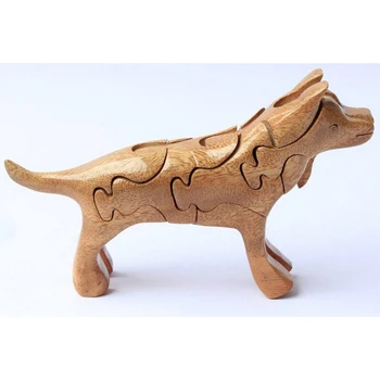 tall wooden animal statues