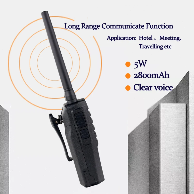 

VHF/UHF stock long range walkie talkie LD-268S talkie walkie, Black