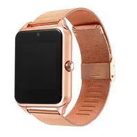 

2109 best sale bluetooth sim card Metal Strap smart watch Z60 with camera Android smart watch phone Multi-languages