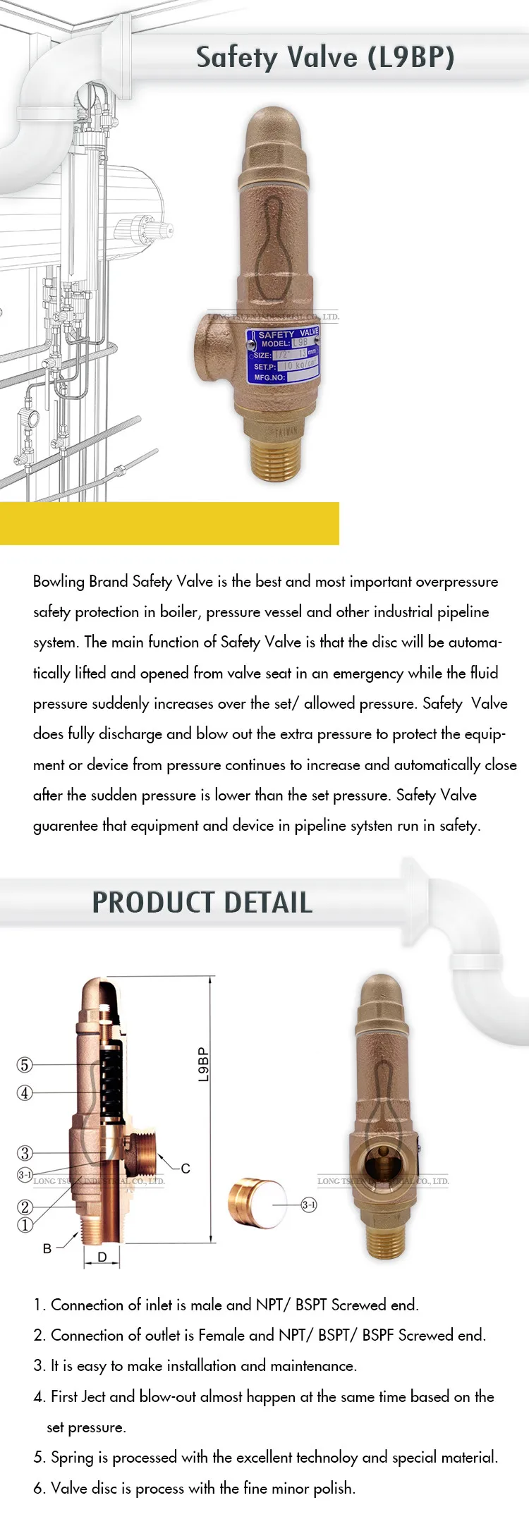 Ptfe Soft Seal Metal Disc Noncorrosive Liquid Water Air Control Safety