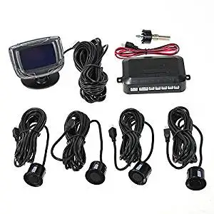 4 Parking Sensors Car Reverse Backup Front Rear LCD Display System Radar Alarm