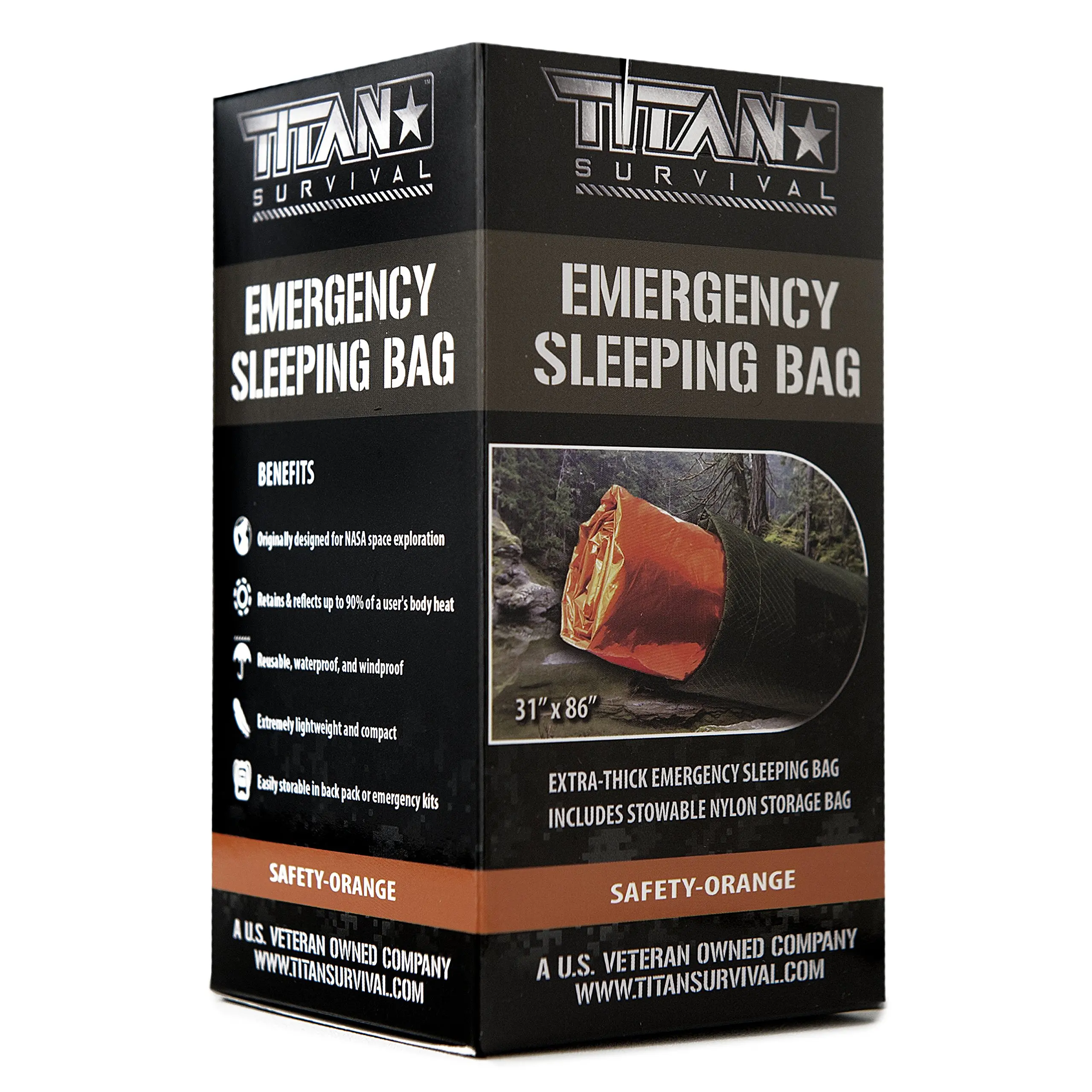 Titan extra. Titan Emergency sleeping Bag. Emergency Bag all weather-. Emergency sleeping Bag.