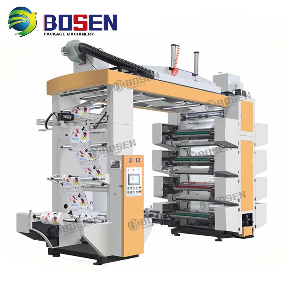 High Quality Eight 8 Colors Flexographic Printing Machine With Computer