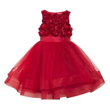 Toy Balloon Kids Pink Rose Girls Party Dress New Model Frocks Dresses , Buy Baby Girl Party Dress,Girl Party Wear Dress,Latest Design Baby Frock