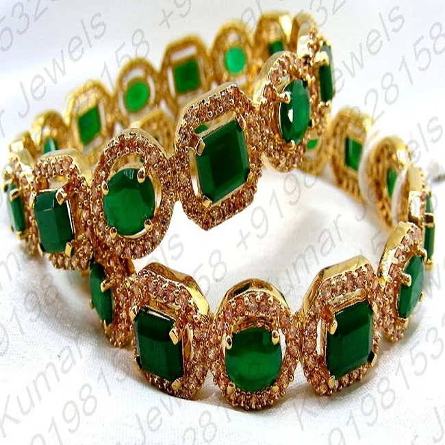 Details about   Traditional Fashion Gold Plated Stone Indian Bangles Partywear Ethnic Jewellery 