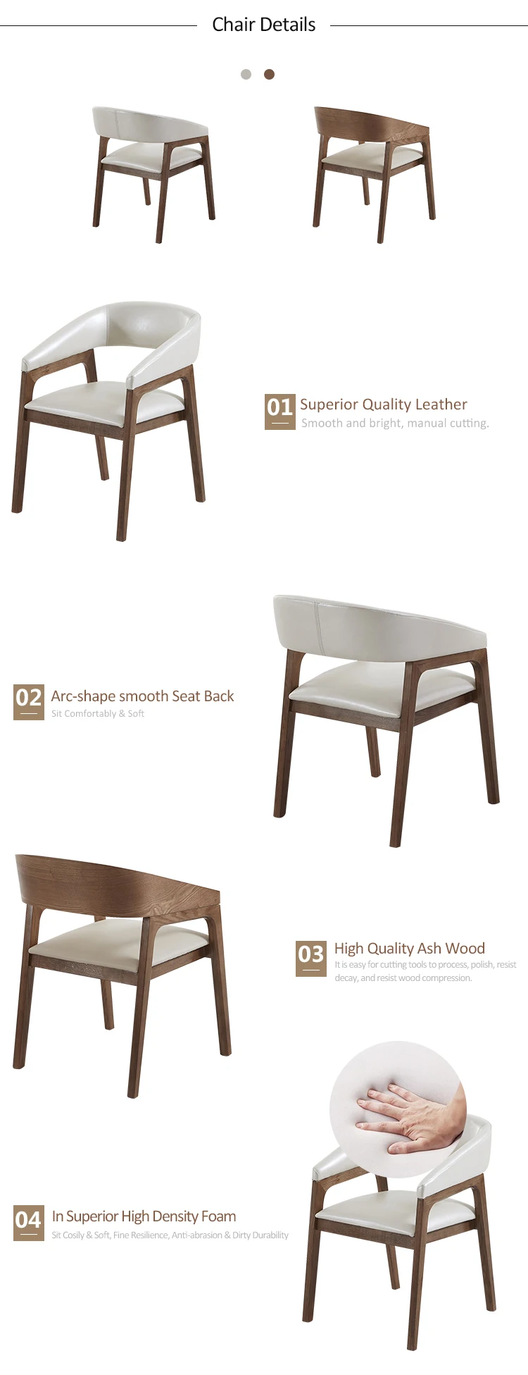 4-solid wood chair