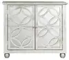 Modern Solid Wood Two Doors Silver Buffet Sideboard Mirror doors mango wood cabinet for storage