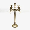 Wedding Candelabra for Dining 5 Arm Brass Plating Candle Holders