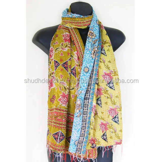 embroidered silk scarf