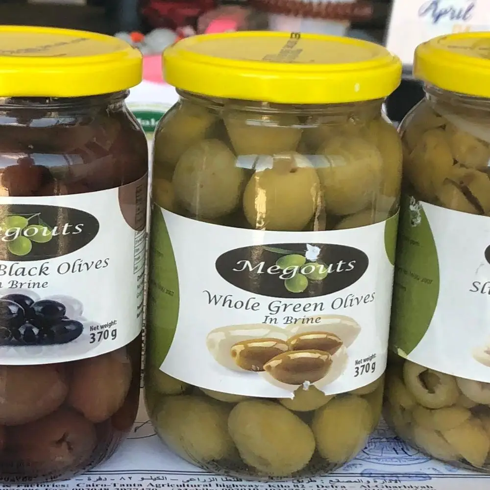 
Megouts Natural Green Olives In Glass Jar 