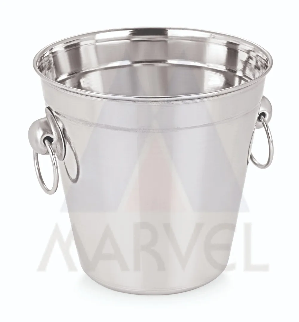 Barware Hotelware Restaurantware Stainless Steel Ice Bucket With Knob