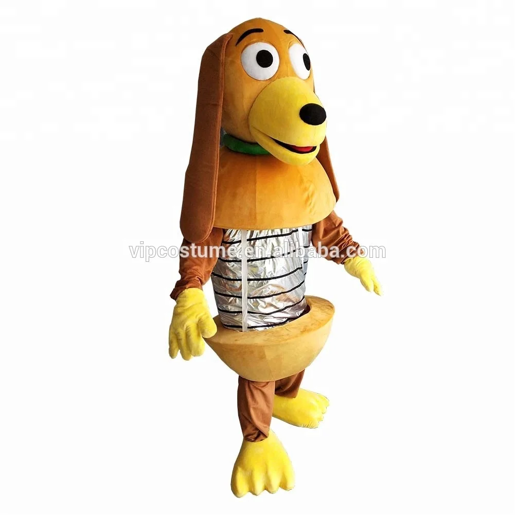 

Hot Spring Dog Slinky Dog Mascot Costume Toy Story Cartoon Fancy Party Dress Outfit, As picture