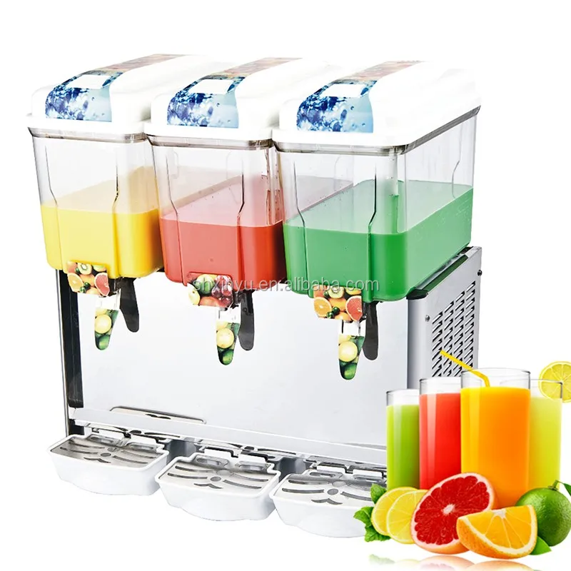 Commercial Beverage Dispenser 150W 6.3 gal Cold Drink Machine 2 tanks 2×12  L