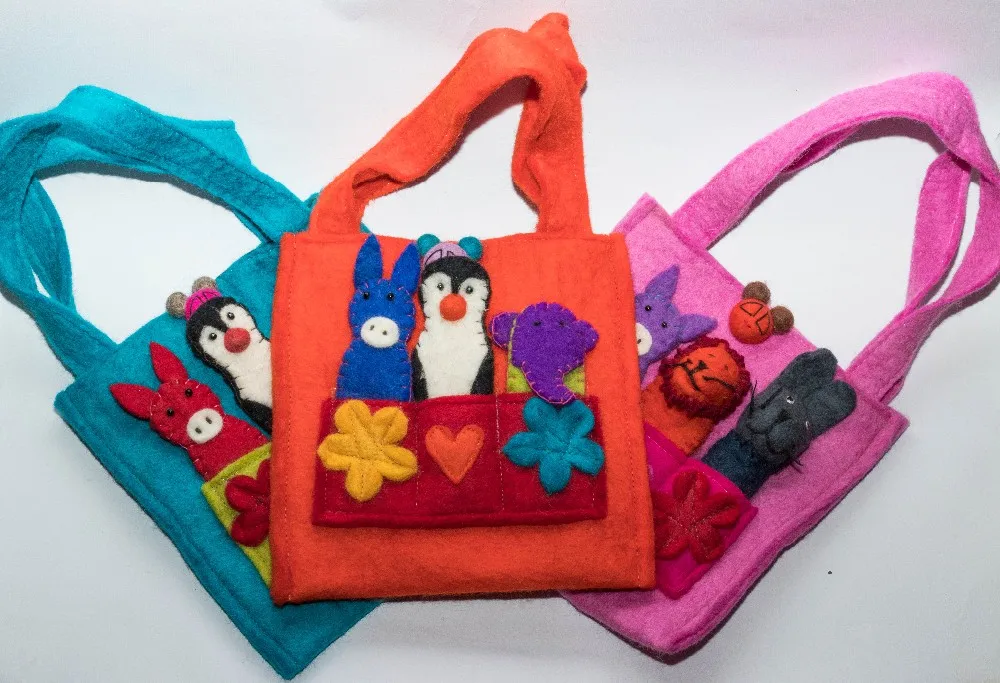 small felt bag